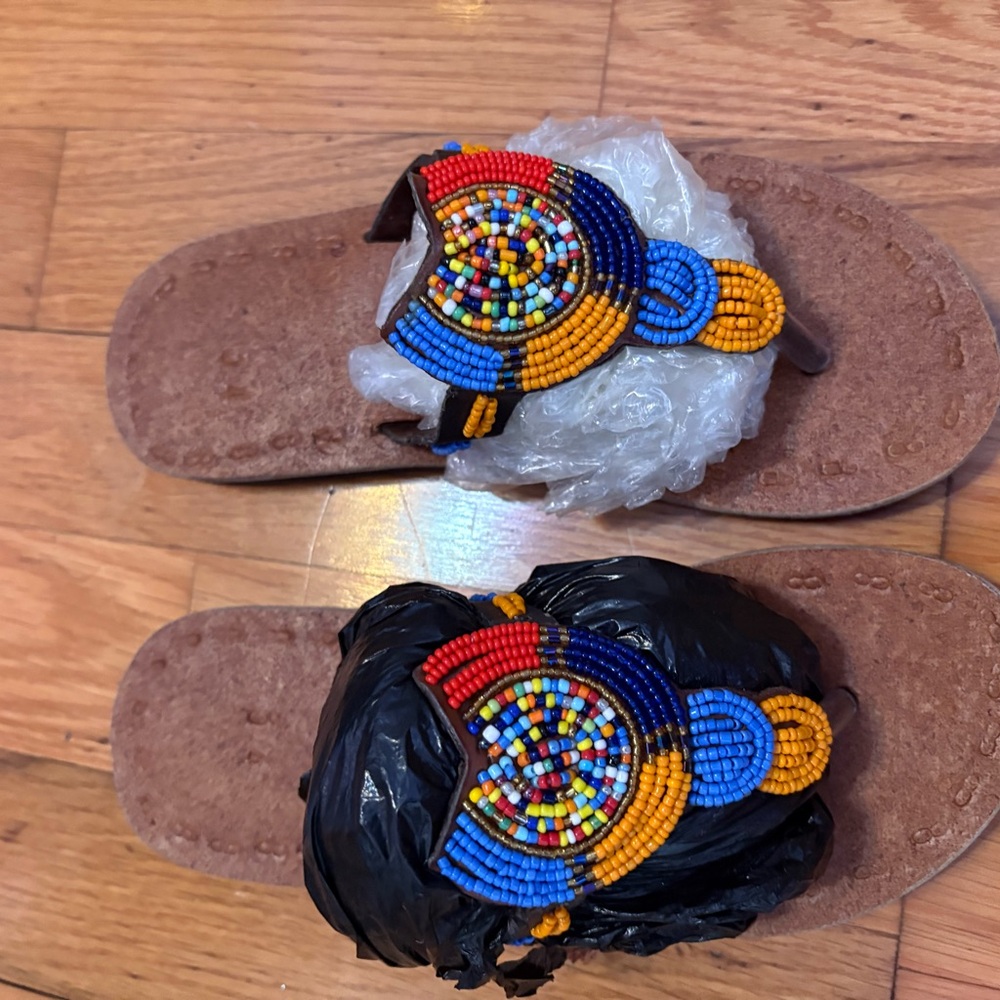 Colorful Beaded Sandals